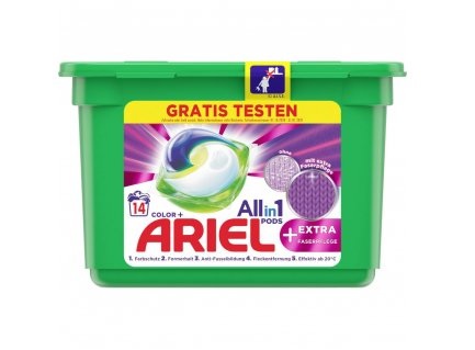 Ariel All-in-1 Color gelové kapsle na barevné prádlo 14 ks
